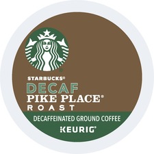 Coffee, Decaf, Pike Place, K-Cup, 24/BX, Brown