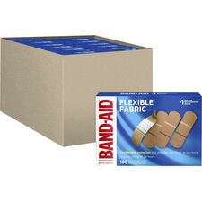 Bandages, Flex Fabric, Self-Adhesive, 1 Size, 1", 100/BX, 12BX/CT