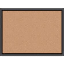 Cork Bulletin Board, 24" x 18" (Actual Size: 23" x 17"), Tan Surface, Black Wood Frame