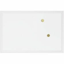 Whiteboard, Magnetic, Painted Steel, Wood Frame, 30"x20", WE