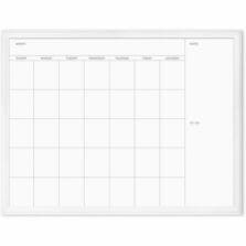 Whiteboard, Monthly Calendar, Magnetic, 30"x40", Wood Frame, WE