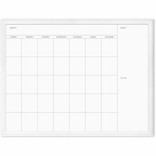 Whiteboard, Monthly Calendar, Magnetic, 30"x40", Wood Frame, WE