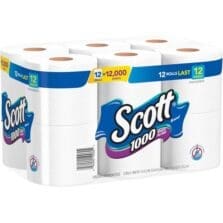 Bathroom Tissue, 1-Ply, 4-1/10"x3-7/10", 12RL/PK, White