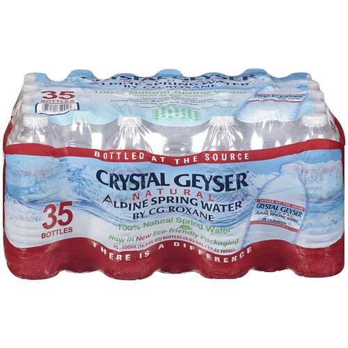 Water, Bottled, 16.9oz, 35 Bottles/PK, 35/CT, Clear