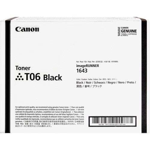 Toner Cartridge, f/iR 1643, 20500 Yield, BK