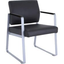 Guest Chair, Antimicrobial Vinyl, 24-3/8"x19-1/4"x34-1/4", BKSR