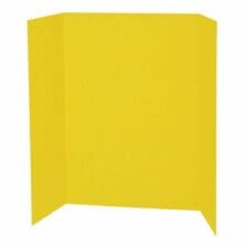Presentation Board, Single Wall, 48"x36", 4/CT, Yellow