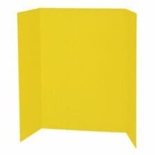 Presentation Board, Single Wall, 48"x36", 4/CT, Yellow