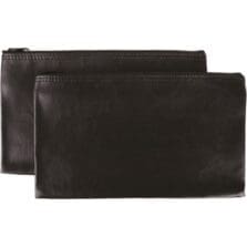 Zipper Wallet, PVC, 11"x6", 2/PK, Black