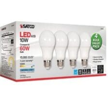 Bulb, LED, A19, 10W, 5000K, NaturalLight, 4/PK