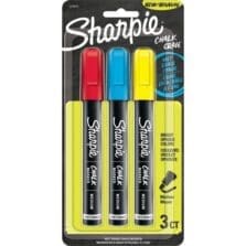 Marker, Wet Erase, Chalk, 3/PK, Red/Blue/Yellow