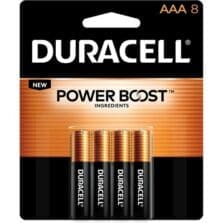 Batteries, AAA, Alkaline, 8/PK, 10PK/BX, Gold/Black
