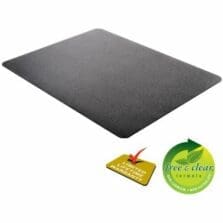 SuperMat Frequent Use Chair Mat for Medium Pile Carpeted Floors, Rectangular, Straight Edges, 36" x 48", Black