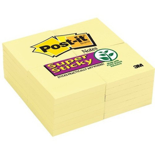 StickyNotePads, SuperSticky, 3"x3", Canary Yellow