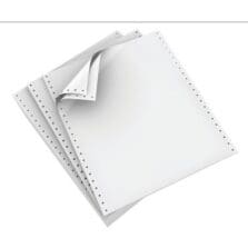 Paper, ContinuousForms, Blank, Carbonless, 1/2"MarginalPerfs, 2-Part, 9.5"x11", 1700/CT, White/White