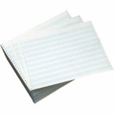 Paper, 20lb, Perforated, f/Reports, BlueBar, 2700/BX, 10/CT, White