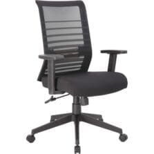 Task Chair, Synchro-Tilt, 25-1/2"x26-1/2"x39", Black