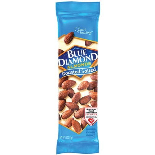 Almonds, Roasted Salted, 1.5 oz, 12/BX, Multi