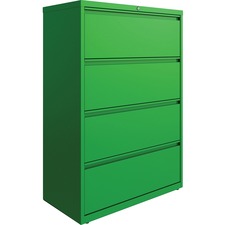 Lateral File, 4-Drawer, 36"x18-5/8"x52-1/2", Green