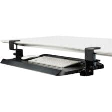 Keyboard Tray, Clamp, 20-1/4"Wx11-3/4"L, Black