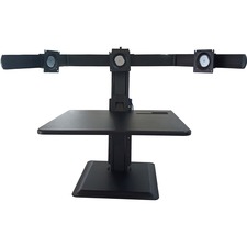 Desk Riser, Deluxe, 3-monitor, 26"x27-3/10"x35", Black