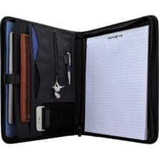 Portfolio, Zip Around, 1-3/5"Wx10-1/4"Lx13-1/10"H, Black