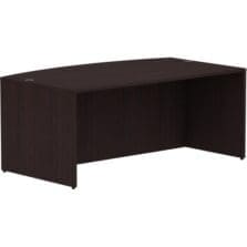 Desk Shell, Bowfront, 72"x41-2/5"x29-1/2", Espresso