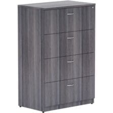 Lateral File, 4-Drawer, 35-1/2"x22"x54-3/4", Weathered CCL