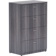 Lateral File, 4-Drawer, 35-1/2"x22"x54-3/4", Weathered CCL