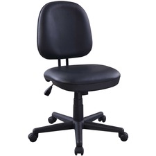 Task Chair, Vinyl Seat/Back, 24"x17-3/4"x34-1/2"-38-1/2", BK