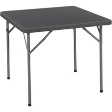 Folding Table, Square, Resin, 34"x34"x29", Gray