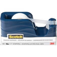 Tape Dispenser, C20, 1" Core, 3/4"x1500" Cap, Metallic Blue