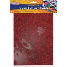 Foam Sheet, WonderFoam, Glitter, 8-1/4"Wx11-7/10"H, 10/ST, AST