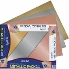 Board, 1-sided Metallic, 22"x28", 3/PK, Gold/Silver/Rosegold