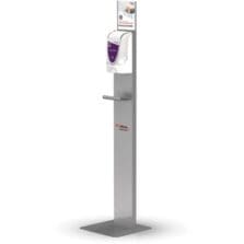 Dispenser Stand, Touch-free, 19-3/10"Wx28"Lx3"H, Silver