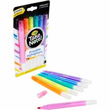 Highlighter, Erasable, 4-3/5"Wx7-3/5"Lx7/10"H, 6/PK, AST