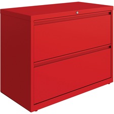 Lateral File, 2-Drawer, 36"x18-5/8"x28", Red