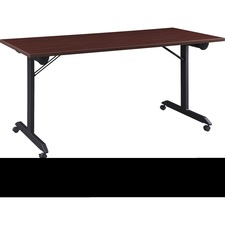 Training Table, Folding, Mobile, 63"x29-1/2"x29-1/2", MY/BK