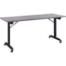 Training Table, Folding, Mobile, 63"x29-1/2"x29-1/2", WTHRDCL/BK
