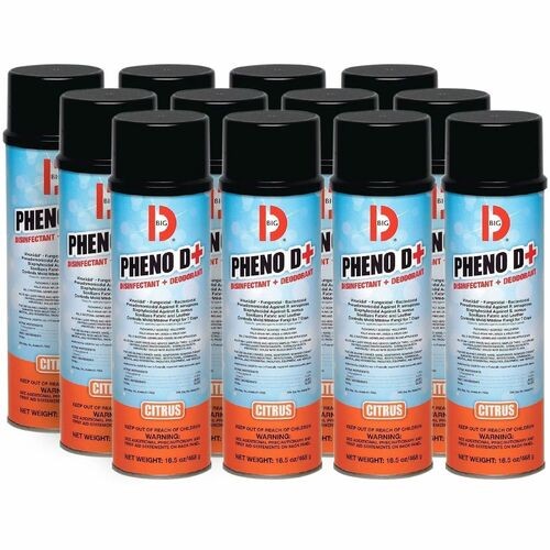 Antimicrobial Agent and Deodorizer, Citrus, 16.5 oz, 12/CT, Clear