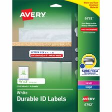 ID Labels, Rectangle, Permanent, 3"x5/8", 1280/CT, WE