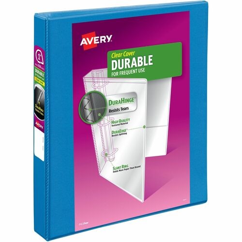 DuraView Binder, Slant Ring, w/ Two Pockets, 1", Dark Blue