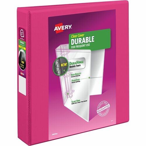 View Binder, Slant Ring, DuraHinge, 1-1/2" Cap, 6/CT, Pink