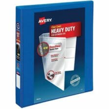 View Binder, DuraHinge, 1" Cap, 8-1/2"x11", 6/CT, Pacific Blue