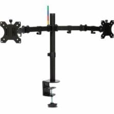 Monitor Arm, Dual, SmartFit, C-Clamp, 15-7/10"H, GY