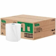 PaperTowels,TandemDispensers, Recycled, 1-Ply, 1.9"CoreDia, 7.5"x775', 6Rolls/PK, 60PK/CT, White