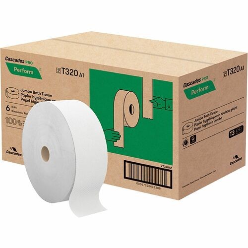 Bathroom Tissue, f/Tandem Dispensers, 3.45"x1250', 6RL/CT, WE