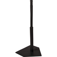 Batting Tee, Adj Height, Steel/Rubber, 17"x17"x22-36", BK