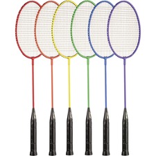 Badminton Rackets, Steel Shaft, Nylon Strings, 26"L, 6/ST, AST