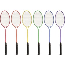 Badminton Rackets, Steel TwinShaft, NylonStrings, 26"L, 6/ST, AST